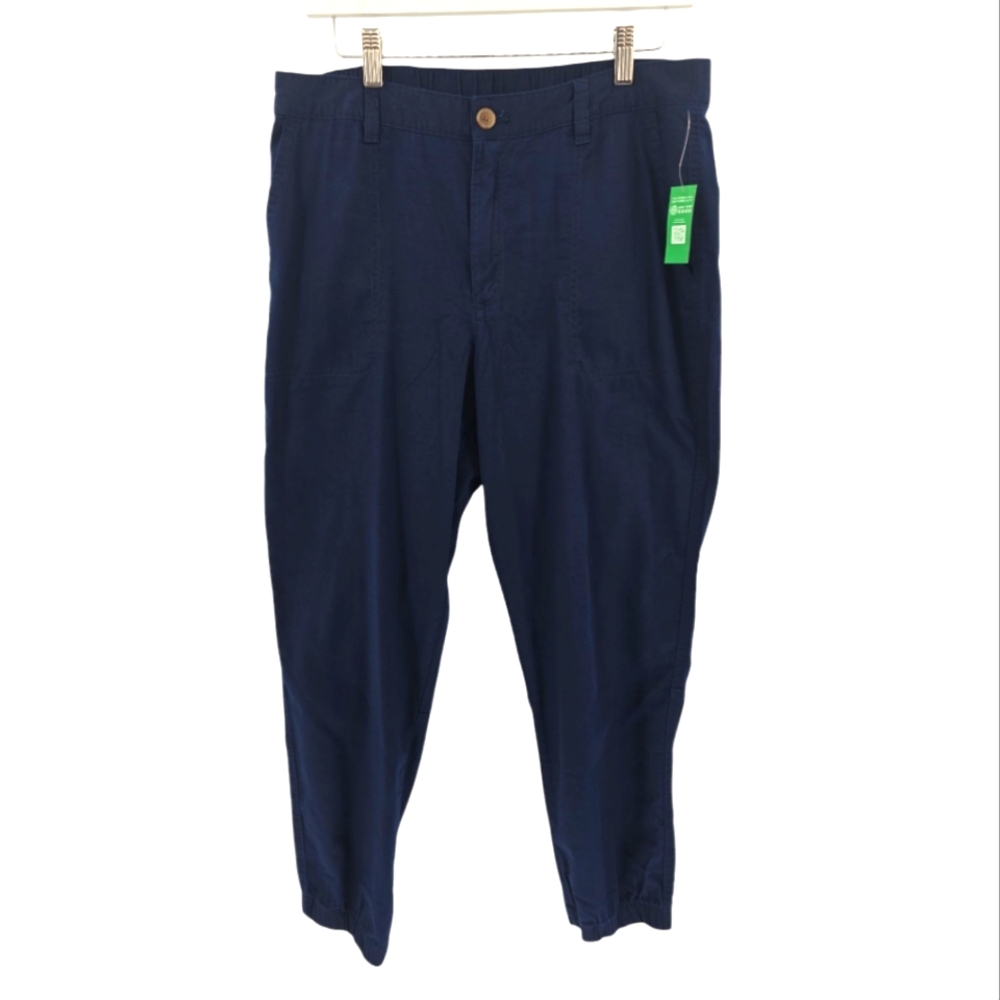 GAP NWT Girlfriend Utility Jogger Size 12 in Navy 100% Cotton Breathable Pockets